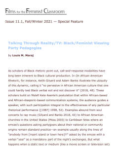 Films for the Feminist Classroom